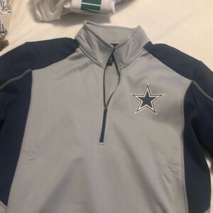 Dallas Cowboys gray and blue quarter zip